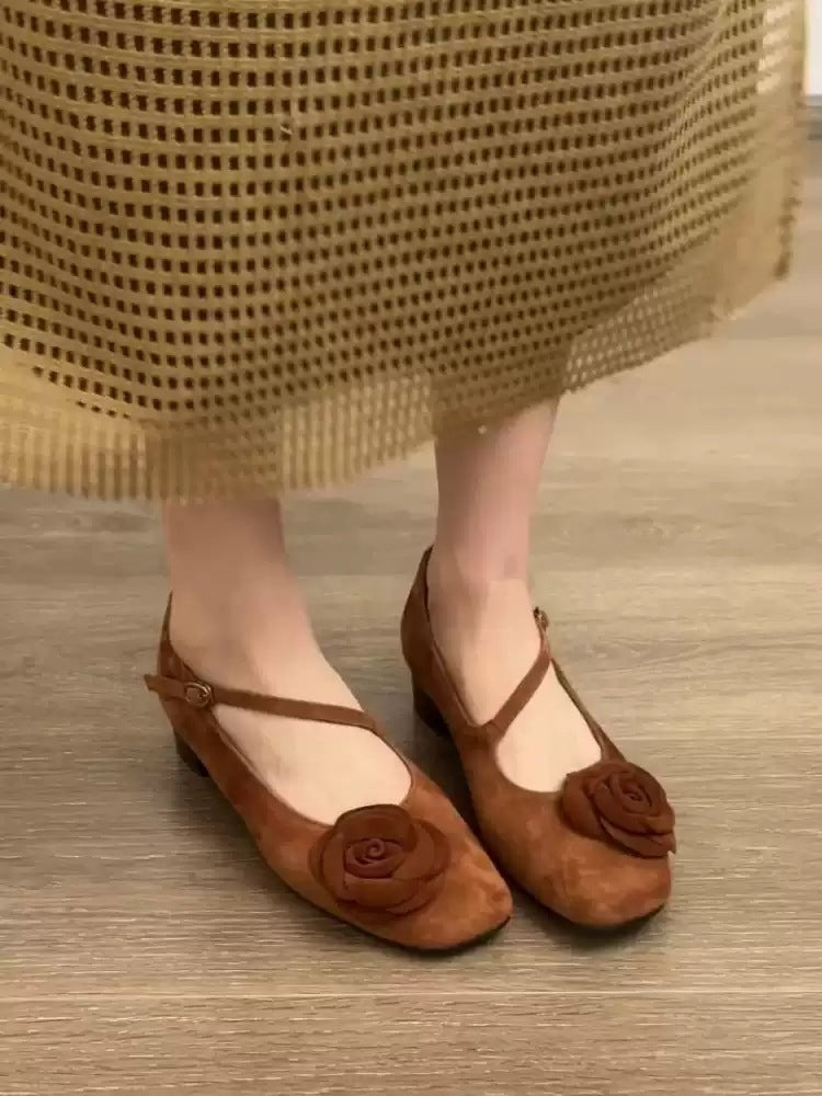 Damen elegante Ballerinas mit floralem Akzent und komfortablem Fußbett EB