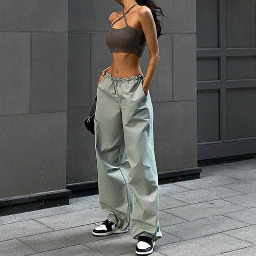 Damen elegante Sporthose mit verstellbarem Bund und lässigem Schnitt EB