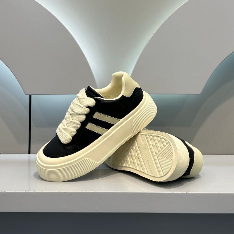 Damen Sneakers mit hohem Plateau und weicher Obermaterialkombination EB