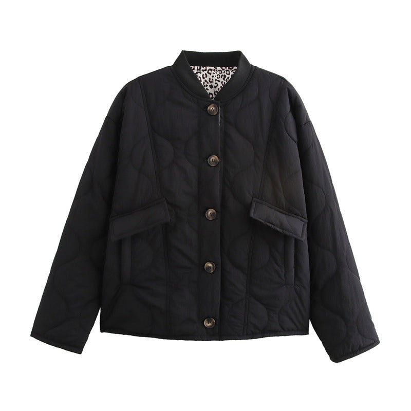 Damen gesteppte Winterjacke mit praktischen Taschen EB