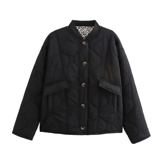 Damen gesteppte Winterjacke mit praktischen Taschen EB