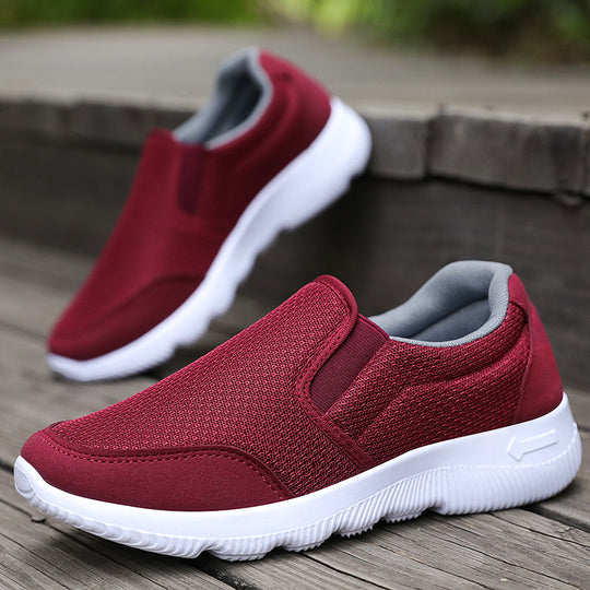 Damen Atmungsaktive Slip-On Freizeitschuhe mit elastischer Sohle EB