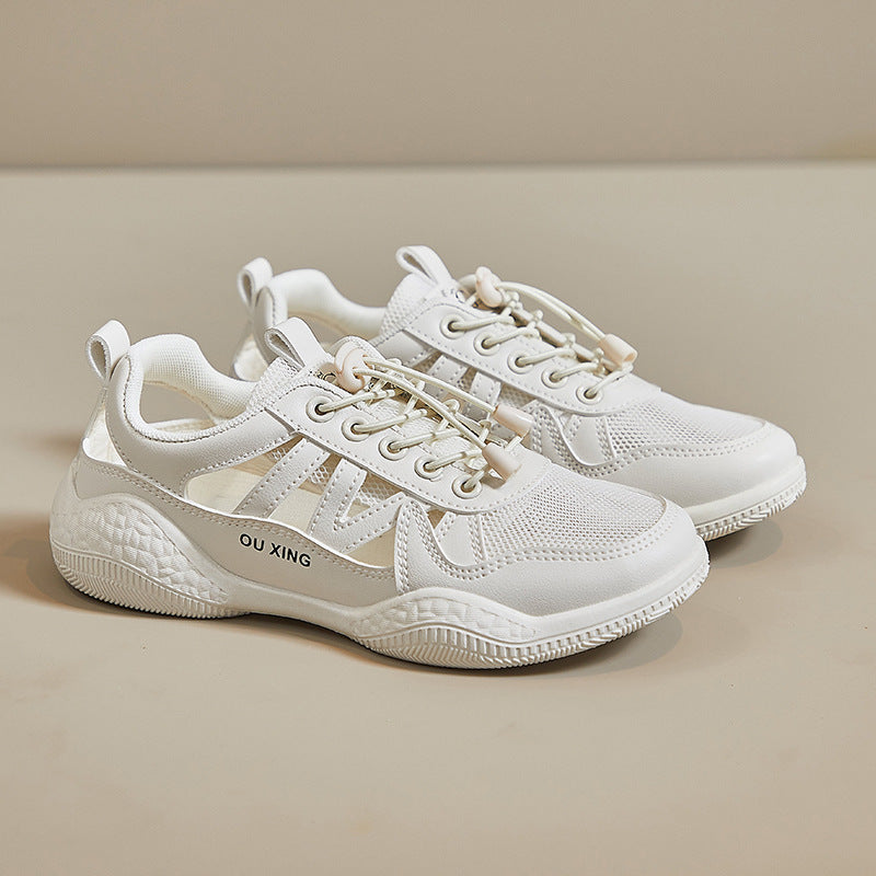 Damen elegante Freizeitsneaker mit atmungsaktivem Mesh-Obermaterial und rutschfester Sohle EB