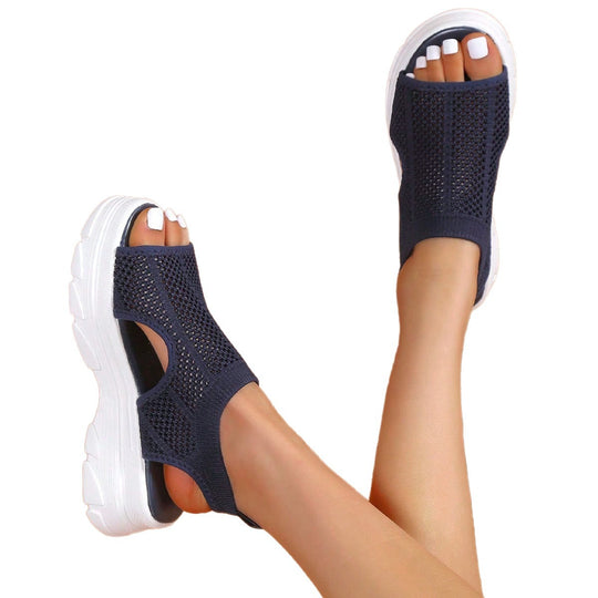 Damen Atletische Freizeit-Sandalen mit atmungsaktivem Mesh-Obermaterial EB