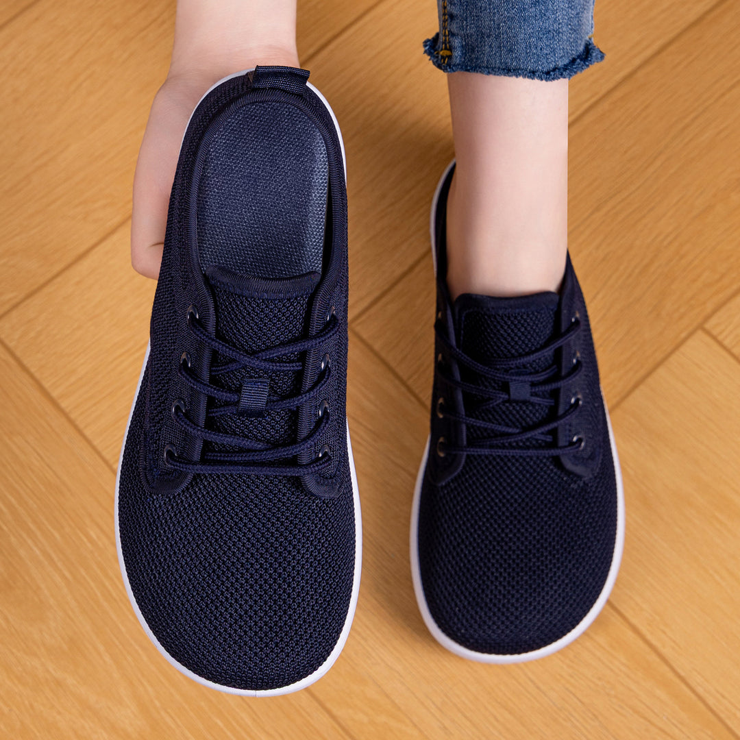 Damen Atmungsaktive Sneaker mit elastischem Lederoberteil EB
