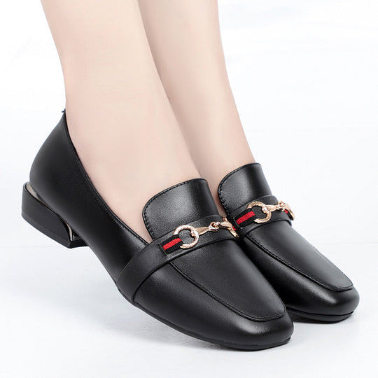 Damen Mokassins mit modischem Schmuckdetail und komfortablem Absatz EB