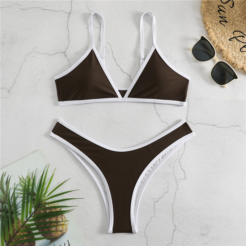 Damen Triangel-Bikini mit eleganter Naht und sportlichem Schnitt EB