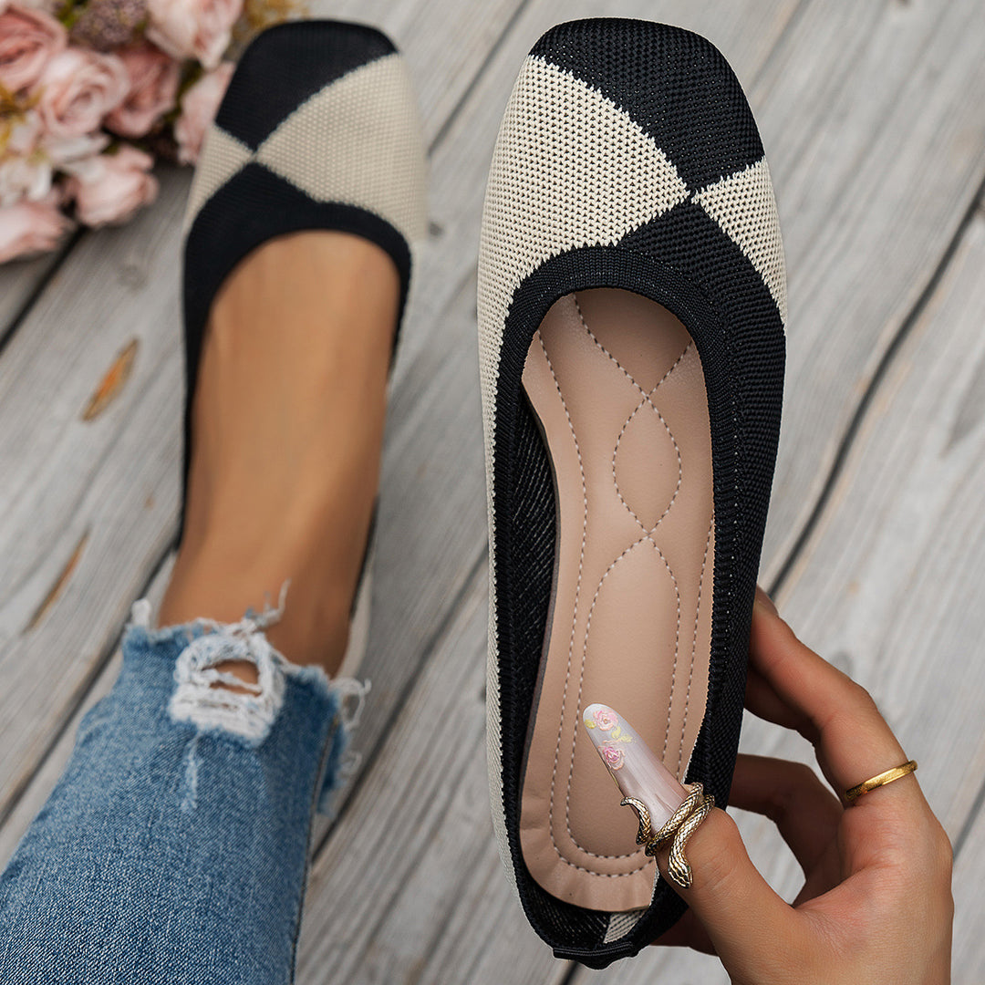 Damen Ballerinas mit atmungsaktivem Mesh-Obermaterial und flexiblem Fußbett EB