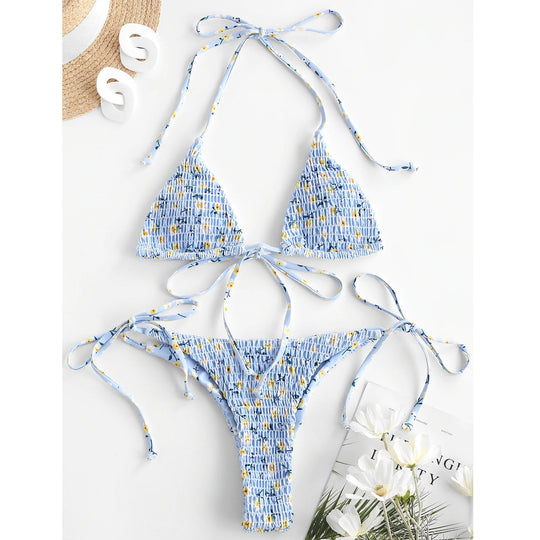 Damen Bikiniset mit verspieltem Rüschen-Design EB