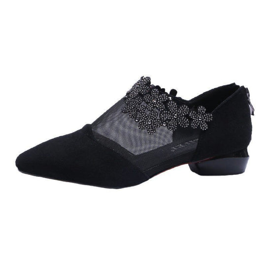 Damen Elegante und femininen Ballerinas mit einzigartiger Blütenverzierung EB