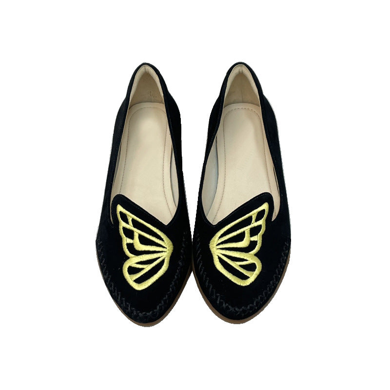 Damen Ballerinas mit filigranem Schmetterlingsdesign EB