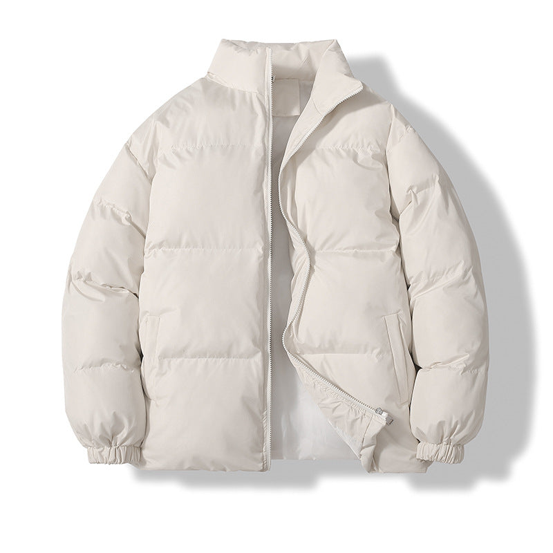 Unisex nan wattierte Steppjacke mit Stehkragen, zwei Taschen und elastischen Bündchen EB