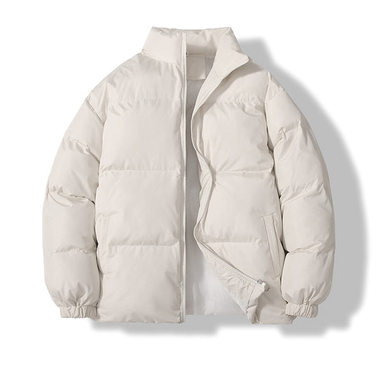 Unisex nan wattierte Steppjacke mit Stehkragen, zwei Taschen und elastischen Bündchen EB