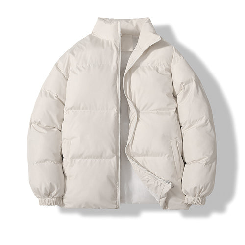 Unisex nan wattierte Steppjacke mit Stehkragen, zwei Taschen und elastischen Bündchen EB