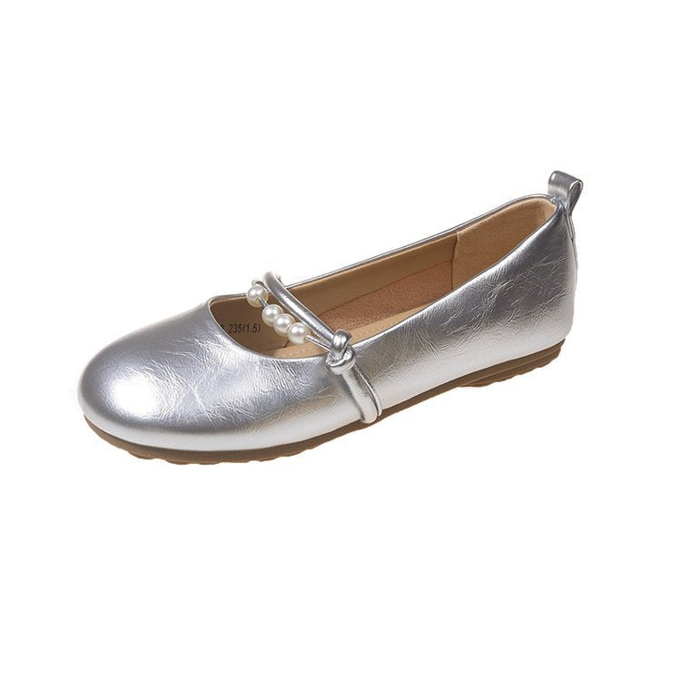 Damen Ballerinas mit perlenverziertem Riemen und elegantem Design EB