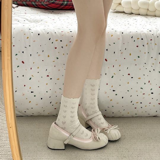 Damen Ballerinas mit zierlichem Riemchen und eleganter Schleifenapplikation EB