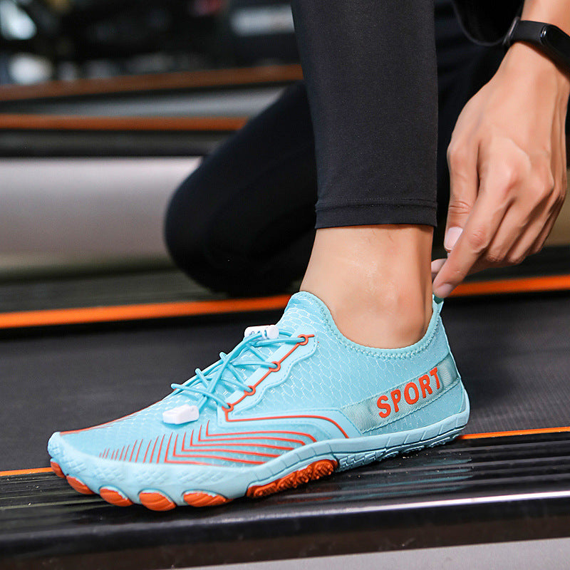 Damen Sportliche Aquaschuhe mit hoch atmungsaktivem Obermaterial und elastischer Schnürung EB