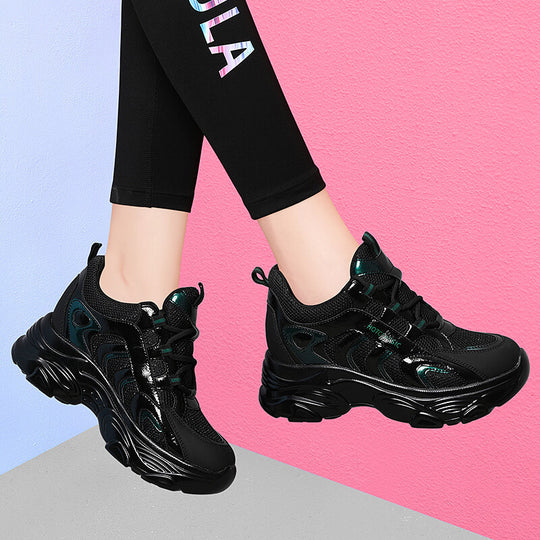 Damen Sportliche Sneakers mit atmungsaktiver Struktur und stoßdämpfender Sohle EB