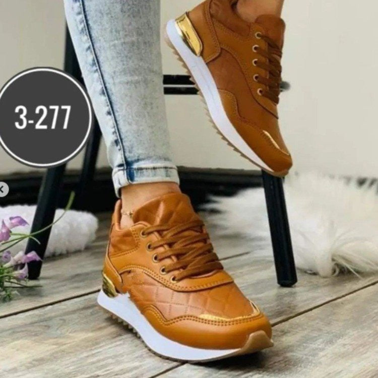 Damen Sportliche Sneakers mit glänzenden Akzenten und dämpfender Sohle EB
