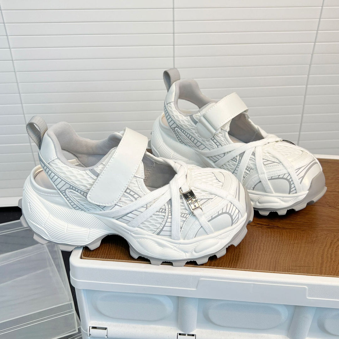 Damen Sportliche Lauf-Sneaker mit innovativem Klettverschluss und luftiger Mesh-Oberfläche EB
