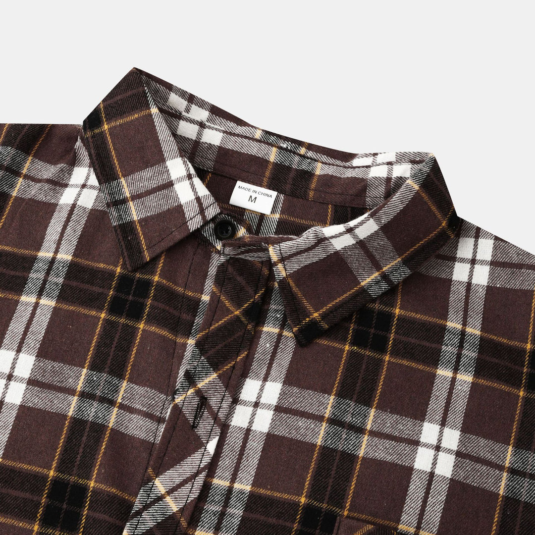 Herren Flanellhemd mit modernem Karomuster und bequemer Passform EB