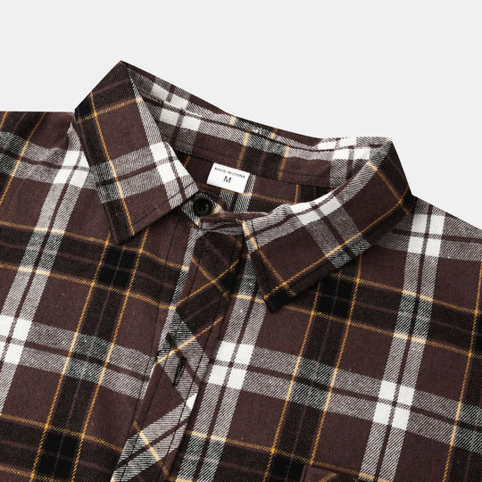 Herren Flanellhemd mit modernem Karomuster und bequemer Passform EB