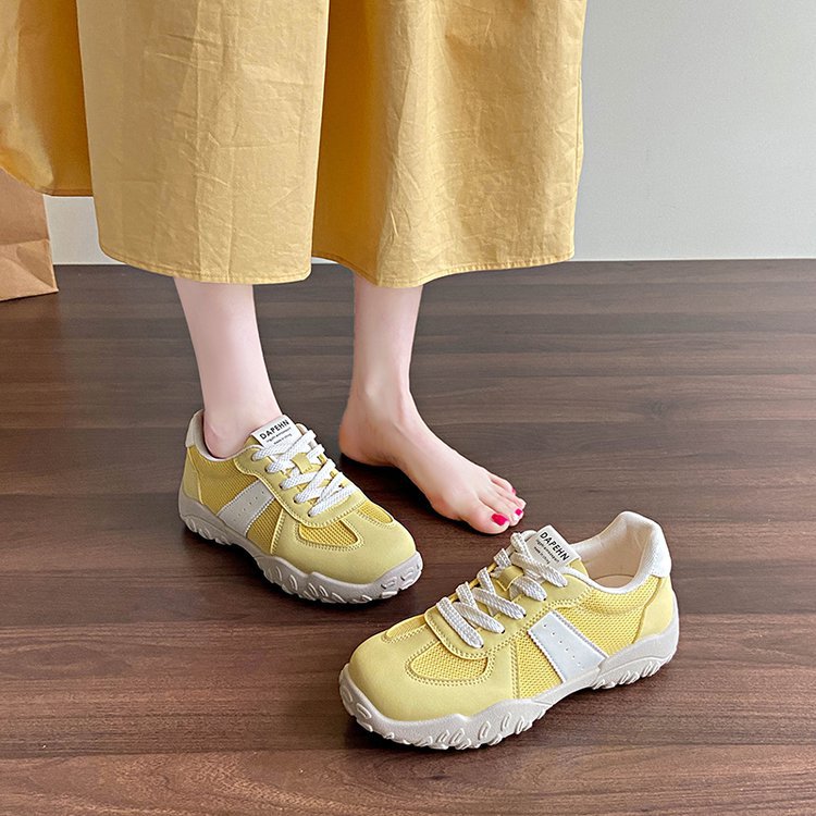 Damen Sportliche Sneakers mit atmungsaktiver Mesh-Oberfläche und gepolsterter Sohle EB
