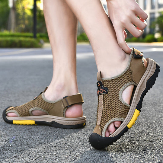 Herren Atmungsaktive Outdoor-Sandalen mit rutschfester Sohle und verstellbarem Riemen EB