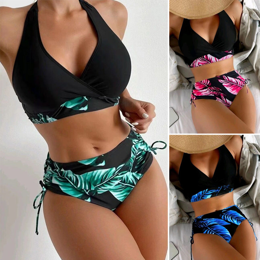 Damen Bikiniset mit raffiniertem Wickeloberteil und verstellbaren Seiten EB
