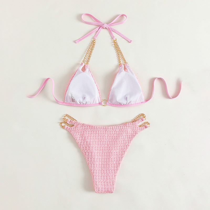 Damen Triangel-Bikini mit elegantem Ketten-Design EB