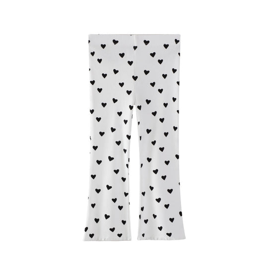 Mädchen Leggings mit herzförmigem Muster EB