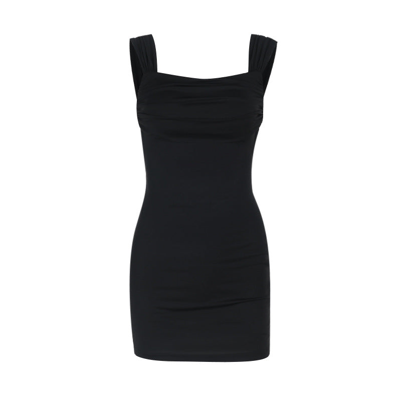 Damen figurbetontes Minikleid mit schulterfreiem Design und Rüschenelementen EB
