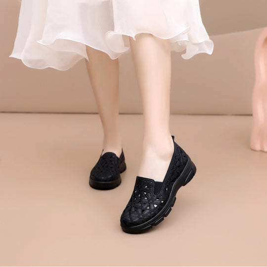 Damen Slip-On Freizeit-Schuhe mit floralem Design EB