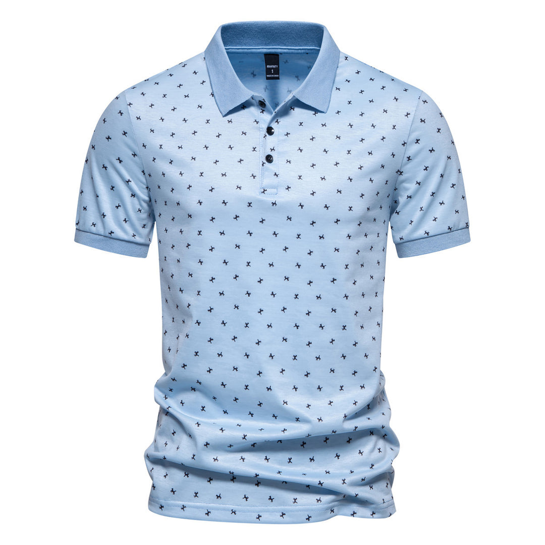 Herren Polohemd mit modernem floralem Design und hochwertiger Baumwollqualität EB