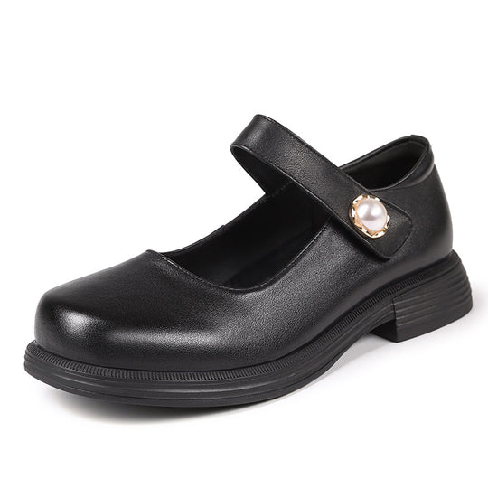 Damen Elegante Mary Jane Ballerinas mit modischem Riemen und bequemem Fußbett EB