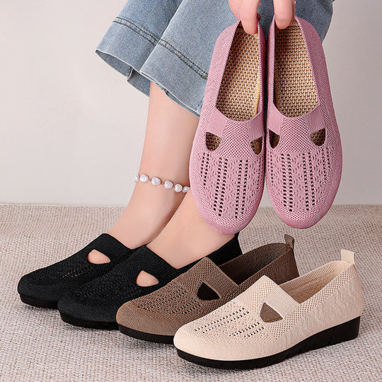 Damen Bequeme Slipper mit elastischem Riemen und atmungsaktivem Obermaterial EB