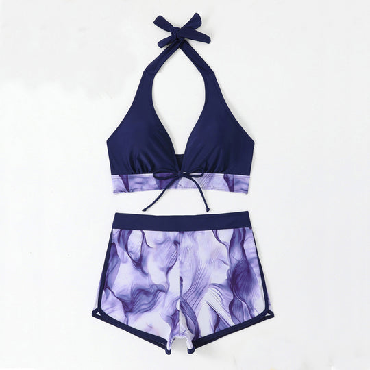 Damen Triangel-Bikini Set mit kurzer Hose EB