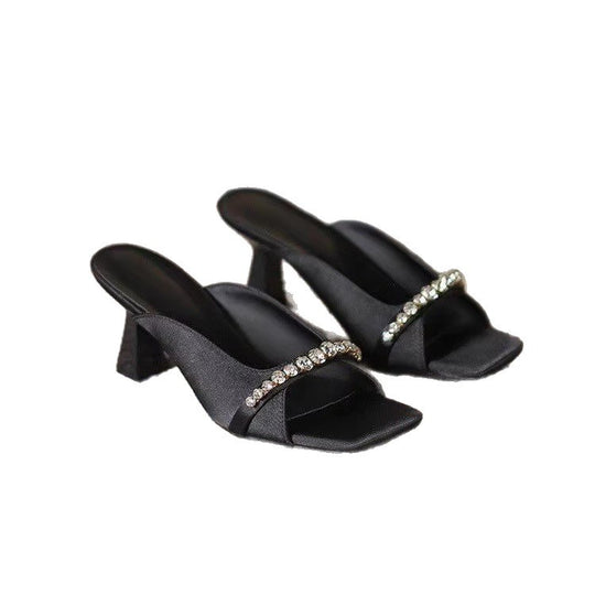 Damen glamouröse und elegante Sandaletten mit Blockabsatz EB