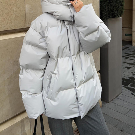 Damen Pufferjacke mit hohem Kragen und seitlichen Eingrifftaschen EB