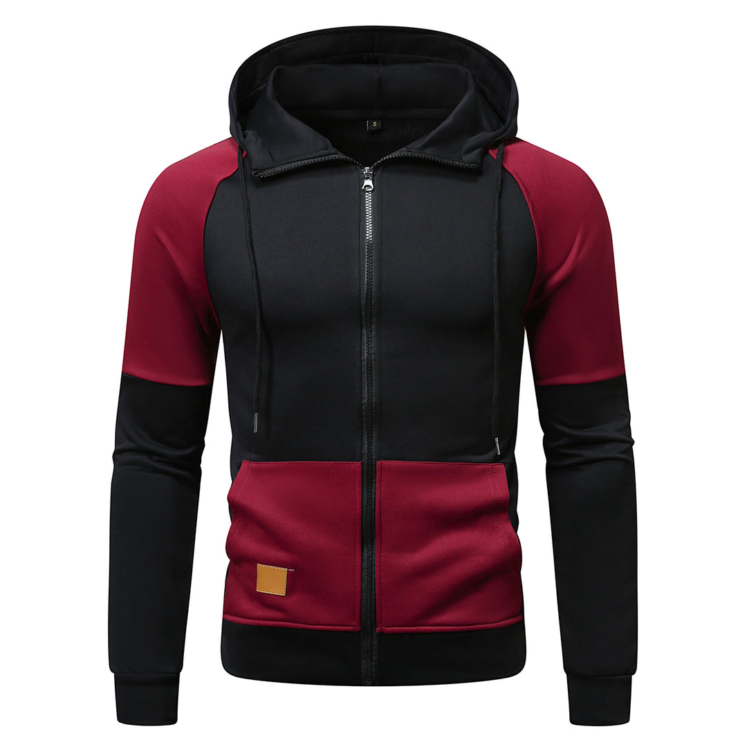 Herren sportlicher Kapuzenpullover mit einzigartigem Farbblock-Design EB