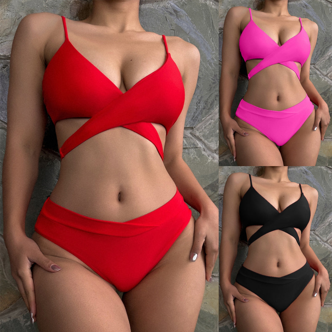 Damen Triangel-Bikini mit modischen Akzenten EB