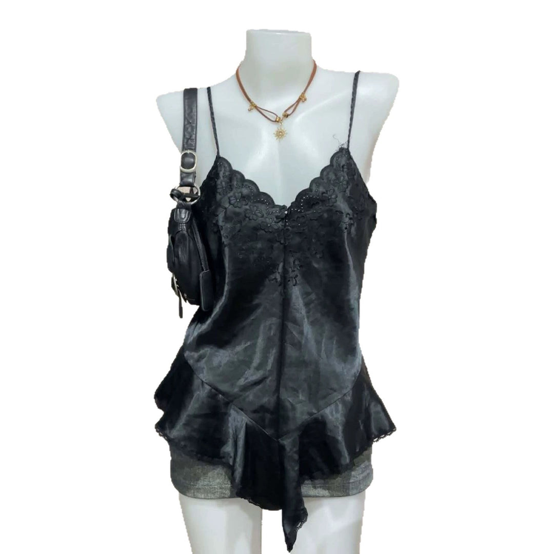 Damen elegantes Nachtkleid mit romantischem Spitzenbesatz EB