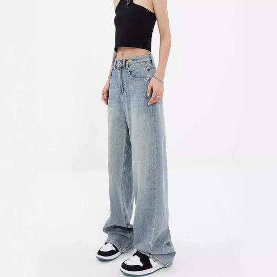 Damen Weite High-Waist Jeans im lässigen Schnitt EB