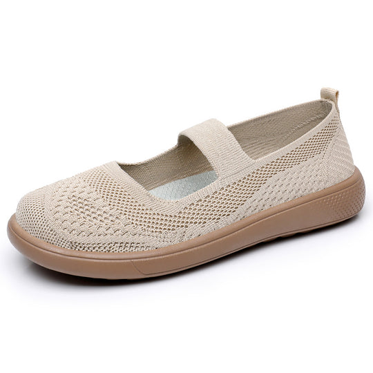 Damen Bequeme und elegante Ballerinas mit elastischem Riemen EB