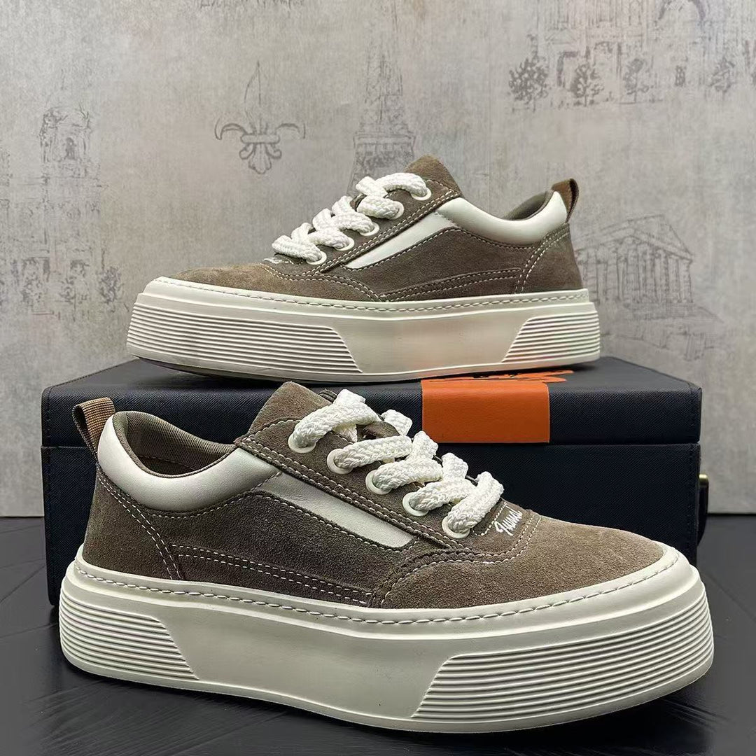 Damen sportive Sneakers mit erhöhtem Plateau und weichem Innenfutter EB