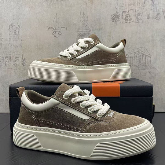 Damen sportive Sneakers mit erhöhtem Plateau und weichem Innenfutter EB