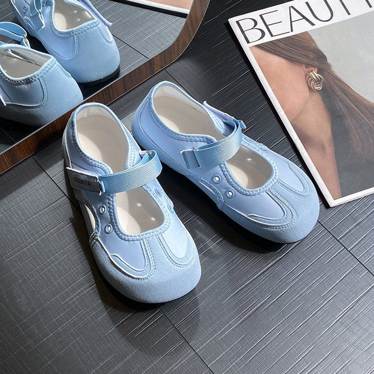 Damen bequeme Freizeitschuhe mit praktischem Klettverschluss und atmungsaktiver Oberflächenstruktur EB