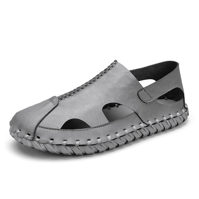 Damen Bequeme Leder Sandalen mit atmungsaktivem Design EB