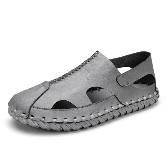 Damen Bequeme Leder Sandalen mit atmungsaktivem Design EB