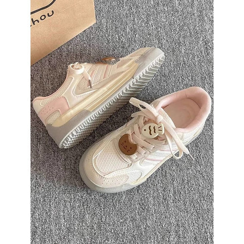 Damen Sportliche Sneaker mit atmungsaktiver Obermaterialstruktur EB